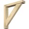 Ekena Millwork Traditional Block Rough Sawn Bracket w/ Offset Brace, Douglas Fir, 4"W x 22"D x 22"H BKT0402X22X22TRA05RDF - alternate 1